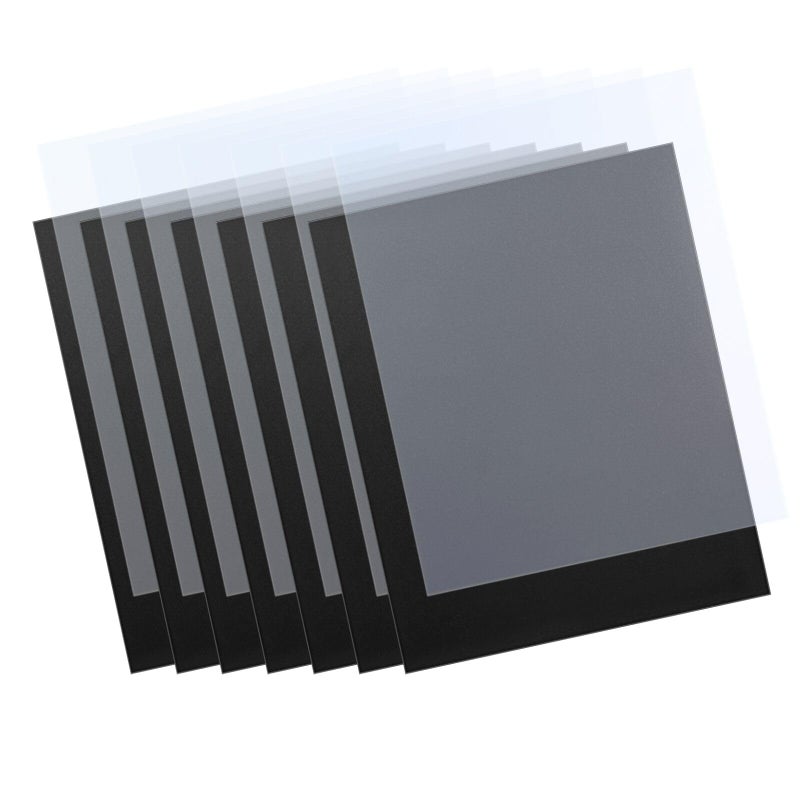 HOUYEE 100 Pack Binding Covers Set, 8.5x11 Inches, Including 50 Pcs 8 Mil Clear Binding Covers, 50 Pcs 12 Mil Black Sand Plastic - Image 2